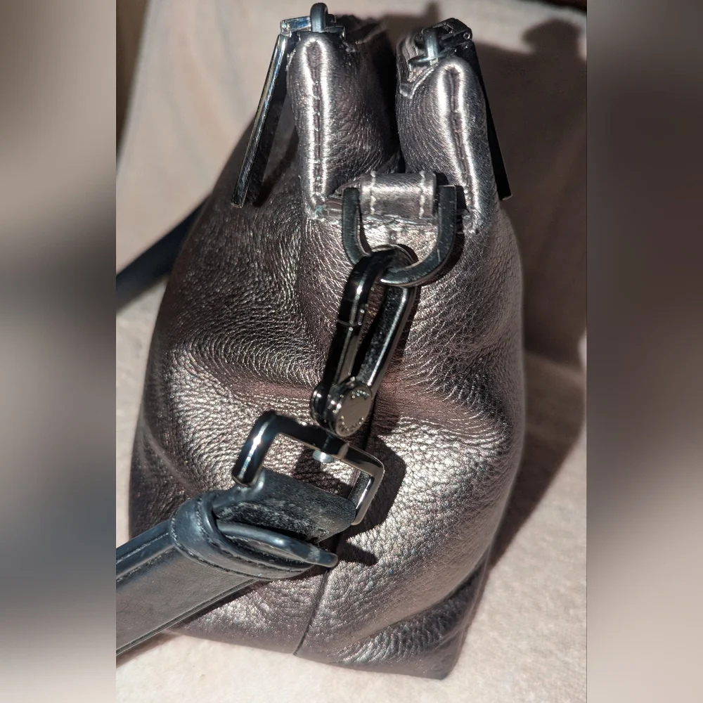 Michael Kors Metallic Shoulder Bag with Black Strap